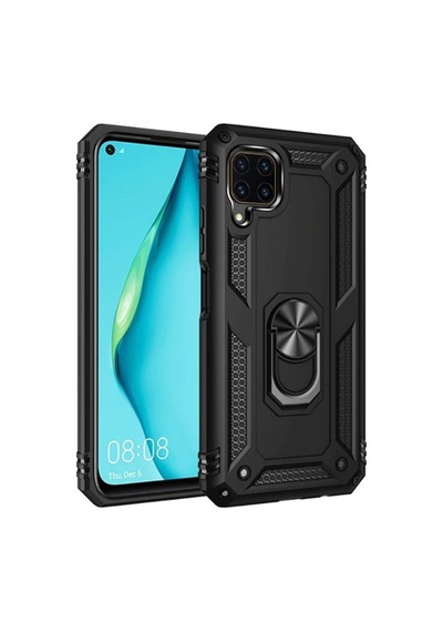 Huawei P40 Lite Kılıf Zore Vega Kapak Siyah
