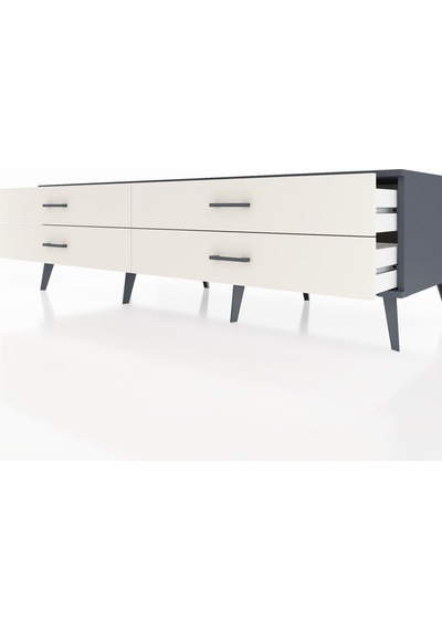Kronos Tv Ünitesi 4 Çekmeceli 176x59x51 Antrasit-antrasit/aytaşı Antrasıt/aytası Kronos Tv Ünitesi 4 Çekmeceli 176x59x51 Antrasit-antrasit/aytaşı Antrasıt/aytası