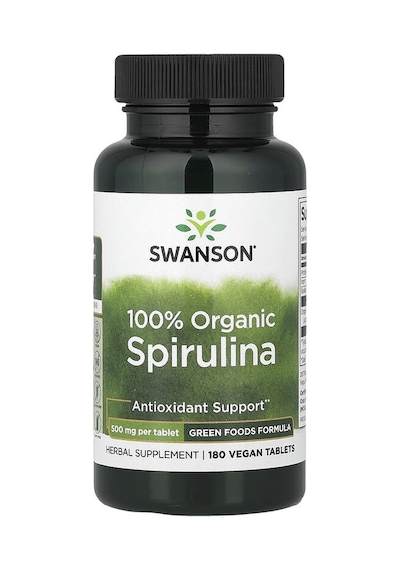 Swanson Vitamins, 100% Organic Spirulina, 180 Vegan Tablets