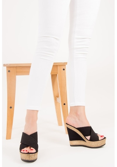 Fox Shoes Siyah Kadın Terlik F674072005