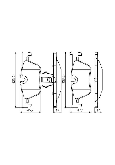 Bmw 3 F30 320d 2.0 2012-2024 Bosch Arka Balata 25307