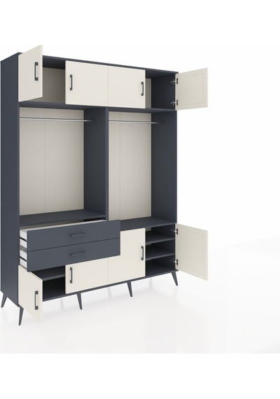 Hyperion Gardrop 7 Raflı 2 Çekmeceli 2 Askılı 176x44x221 Antrasit-aytaşı/antrasit Aytaşı/antrasit Hyperion Gardrop 7 Raflı 2 Çekmeceli 2 Askılı 176x44x221 Antrasit-aytaşı/antrasit Aytaşı/antrasit