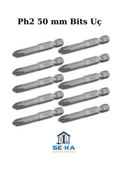 Ph2 50mm Bist Uç 40 Adet Kaliteli Mıknatıslı 1. Sınıf Profosyonel Yıldız Başlı Matkap Ucu