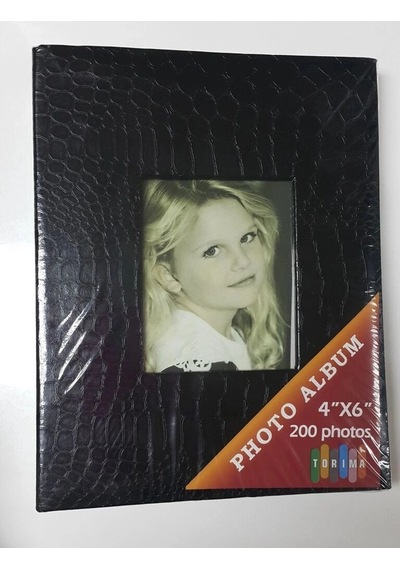 Özel Seri Torima Fotoğraf Albümü 200'lük 4x6 10x15 Albüm Siyah Kareler Hatıra