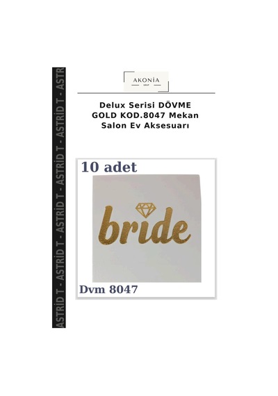 Delux Serisi Dövme Gold Kod.8047 Mekan Salon Ev Aksesuarı