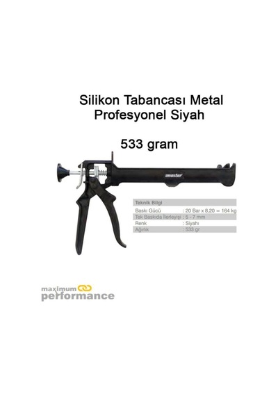 Profesyonel 1. Kalite Metal Silikon Tabancası
