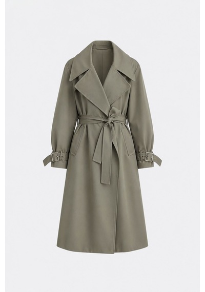 Suud Collection Açık Haki Rowe Gabardin Trençkot