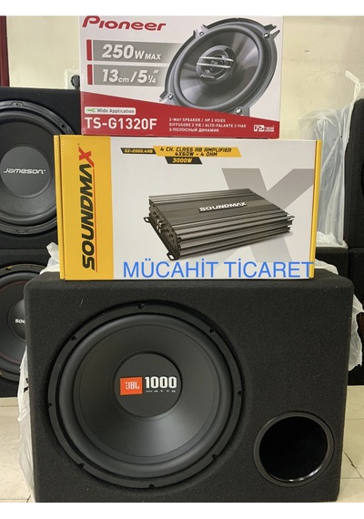 Jbl Takım Set 30cm Bass Pıoneer 13cm Hoparlör 4 Kanallı Anfi 4x60