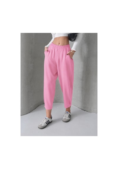 Paw Garage Kadın Skye Yumuşak Modal Paça Tutturmalı Pantolon Pembe
