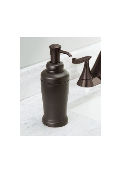 Buççin Online Mağaza Sıvı Sabunluk Bronz Kahve Renkli,abs 8x8x21cm 340ml Metal Metalik Çok Renkli