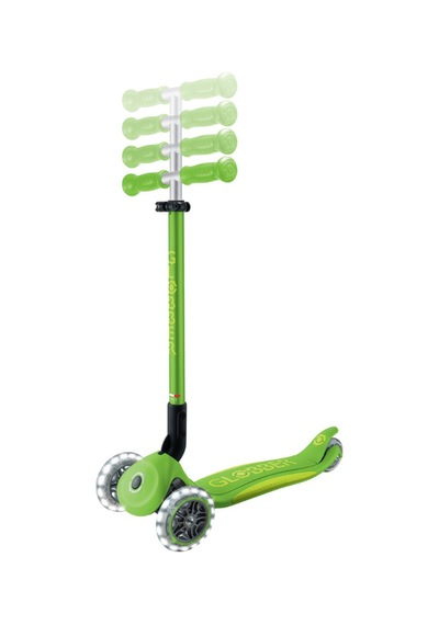 Globber Elite Deluxe Işıklı Scooter - Elma Yeşili Yeşil