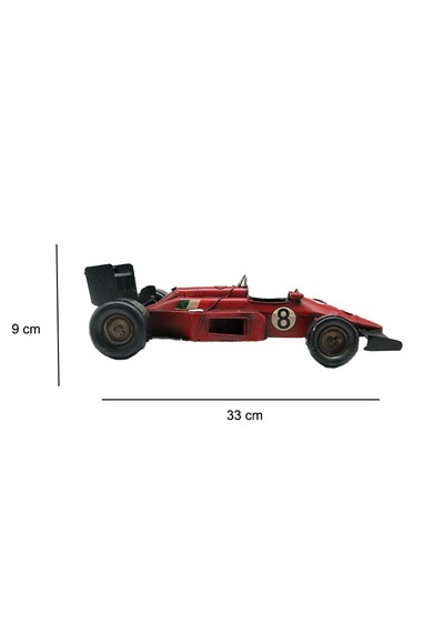 Dekoratif Metal Formula Yarış Araba Modeli C1594 Kırmızı