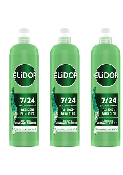 Elıdor 7/24 Belirgin Bukleler Şekillendirici Bakım Kremi 3 X 240 Ml