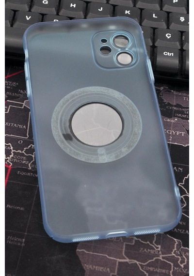 Apple Uyumlu iPhone 11 Uyumlu Mint Yeşil Renkli Yarı Şeffaf İnce Sert Kapak Kılıf Kamera Lens Korumalı Mint Yeşili -