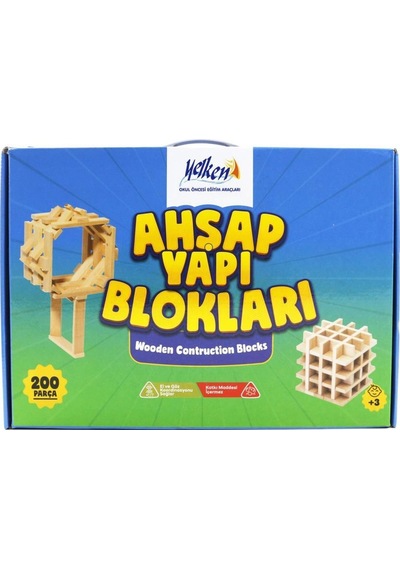 Ahşap Yapı Blokları 200 Parça