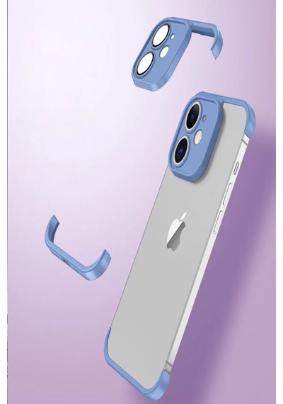 Apple Uyumlu iPhone 11 Kılıf 2 Parçalı Alt Üst Kamera Lens Korumalı Sert Silikon Kapak