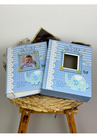 Lexroo Rabsev Rs031 Bebek Fotoğraf Albümü 10x15cm 200 Fotoğraf Kapasiteli Kutulu Pencereli Bebek