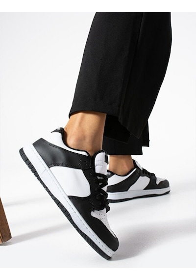 Sandrush Low Top Dayanıklı Rahat Unisex Günlük Sneaker Ayakka... Siyah - Beyaz