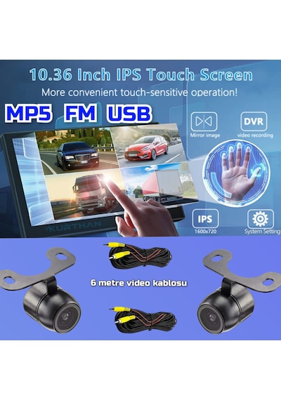 Dokunmatik Dvr Video Müzik 2 Adet 1080p Ahd 150'' Kamera Seti