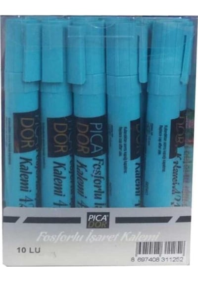 Picador Fosforlu Kalem Pastel Mavi 421 -(10 adet) Diğer