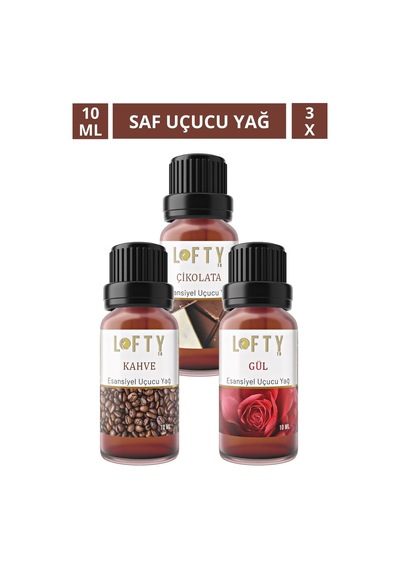 Lofty Çikolata Kahve Gül Uçucu Yağ Buhurdanlık Esansı Oda Kokusu 10 ML