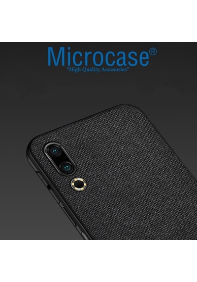 Microcase Meizu 16S Fabrik Serisi Kumas & Deri Desen Kilif 392390925