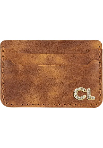 Twingold İsme Özel Yatay Kartlık - %100 Rainbow Deri - A011001 - Camel Camel