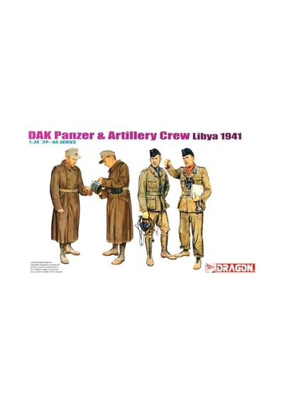1/35 Dak Tank & Topçu Mürettebatı Asker Figür Maket Seti Libya 1941, Dragon 6693