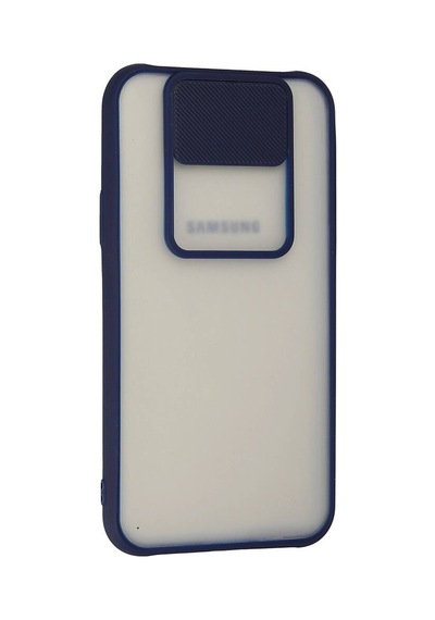 Samsung Galaxy Uyumlu J7 Kılıf Palm Buzlu Kamera Sürgülü Silikon - Lacivert Evimdeyokyok