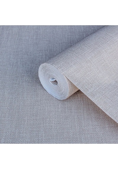 Adawall Muse Koleksiyonu- 25104-5 Gri Keten Efektli Modern Duvar Kağıdı 1.06x15.6m, 16.5m²