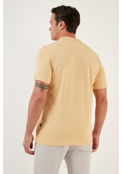 Buratti Pamuklu Regular Fit Düğmeli Erkek Polo Yaka T Shirt 5902127 Sari
