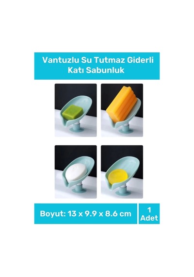 Buççin Online Mağaza Özel Tasarım Tezgah Üstü Mutfak Banyo Bulaşık Lavabo Vantuzlu Su Tutmaz Giderli Katı Sabunluk Plasti Çok Renkli