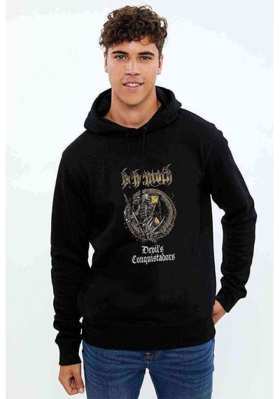 Behemoth Devil'S Conquistadors Baskılı Siyah Erkek Sweatshirt (531000603)