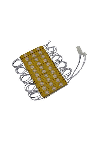220 Volt 2 Watt 3 Lensli Sarı - Amber 2835 Smd Led Modül Ip65 5 Adet Modül