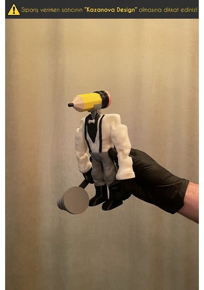 Kazanova Design Pencilman Hareketli Figür 21 Cm Skibidi Toilet Multiverse Dekoratif Hediyelik