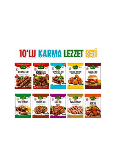 Lezzet Ve Baharat Patlaması 10 Lu Karma Harç Seti Köfte, Kebap, Tavuk Ve Mangal Şöleni - 915489584
