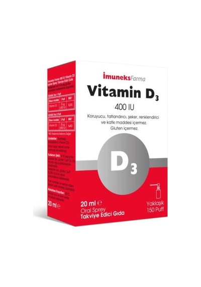 Imuneks Vitamin D3 400 Iu 20Ml