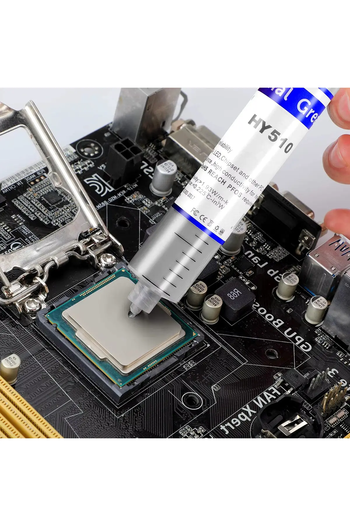 Gri Büyük Boy Şırınga Termal Macun 30gr Gümüş Alaşım - Heatsink 1