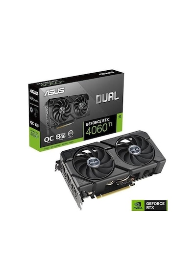 Asus Dual NVIDIA Geforce RTX 4060 TI RTX4060TI-O8G-EVO 8 GB GDDR6 128 Bit Ekran Kartı