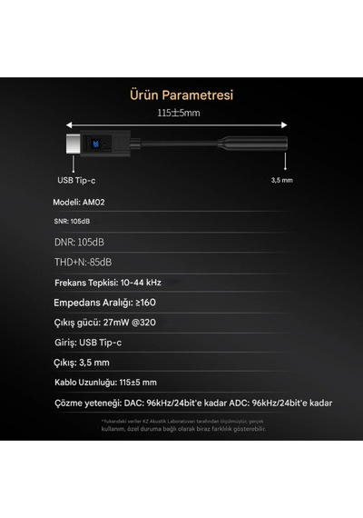 Kz Am02 Type C Dönüştürücü Dac Kablo Eq Modlu