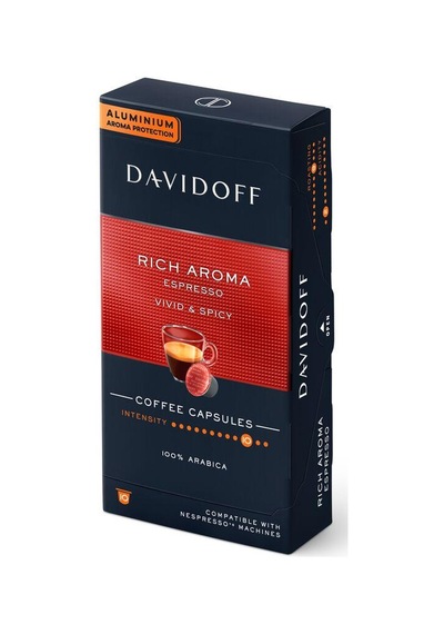 Davidoff Rich Aroma Espresso 10'lu Kapsül Kahve Nespresso Uyumlu