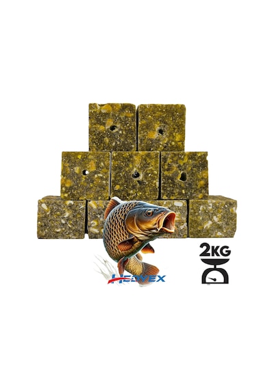 Hedyex 2kg Sazan Küspesi Delikli Küp Mısır Küspesi Kare