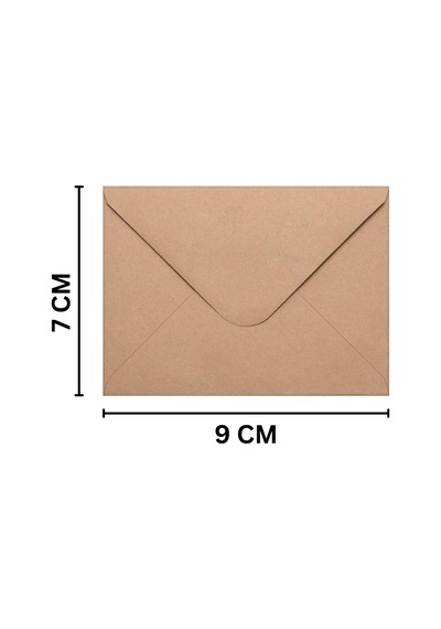 Kraft Zarf Seti, 50 Li Paket 7x9 Cm, Mini Boy Davetiye, Kart, Fotoğraf Ve Özel Gün Zarfları