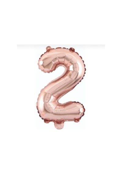 2 Rakam Folyo Rose Gold Balon 34 Inç 76 Cm Rose Gold Rose Gold
