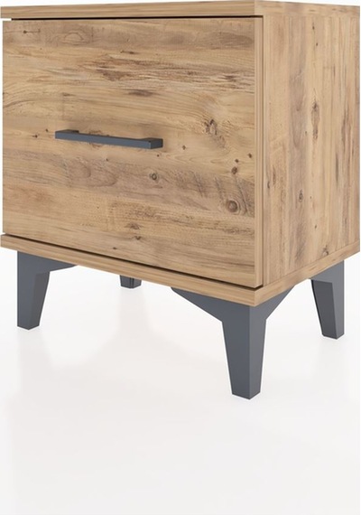 Arges Komodin Tek Çekmeceli 44x30x48 Çam-çam Çam