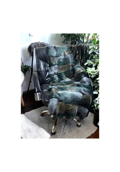 Yeşil Desen Ithal , Peluş Kumaş Yüksek Kalite Gramajlı, 50x150cm, Ev Tekstili Yeşil Yeşil