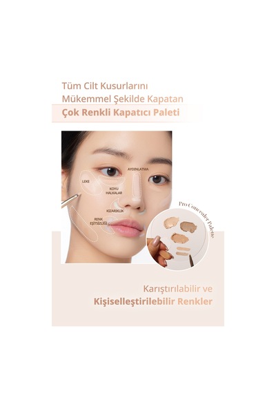 Dasique Çok Amaçlı Kullanıma Uygun Kremsi Kapatıcı Paleti Pro Concealer Palette 02 Medium Cover