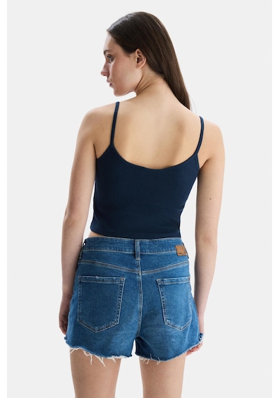 Ucla Rhodes Lacivert Askılı Nakışlı Kadın Crop Lacivert