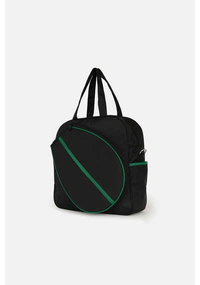 Paraşüt Kumaş Tenis Çantası,padel Çantası, Raket Cepli Tenis Çantası, Tennis Bag Siyah