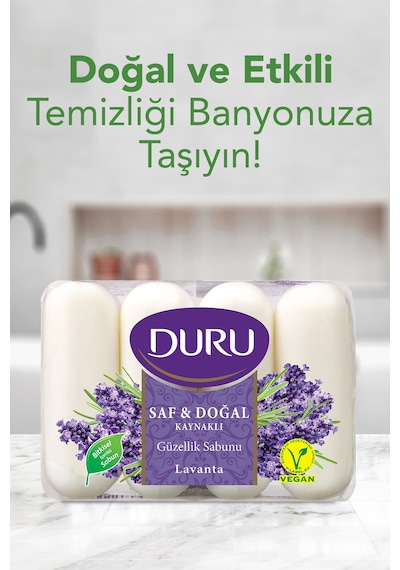 3 Adet Duru Güzellik Sabunu Saf&doğal 4x70 G Lavanta Diğer